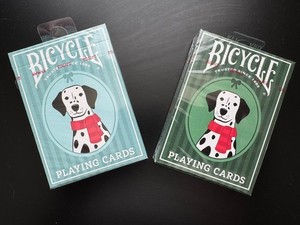 Bicycle Playing Cards Blue & Green Dalmatian Two Decks- NEW