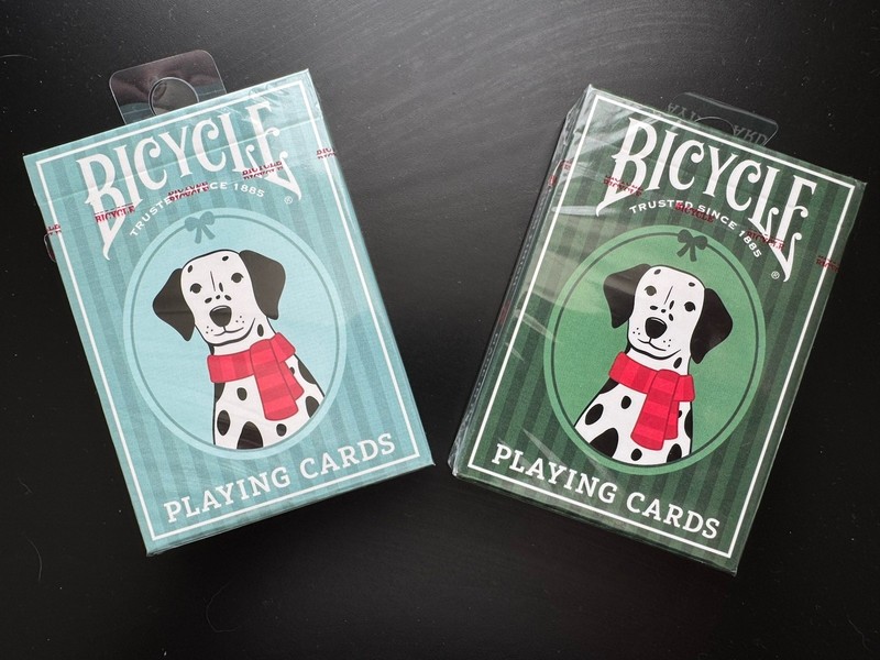 Bicycle Playing Cards Blue & Green Dalmatian Two Decks- NEW