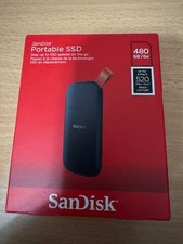SanDisk Portable SSD, Black SDSSDE30-480G-AW25 480GB NEW OPEN BOX