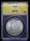 1885 Morgan Dollar ANACS MS63