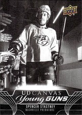 2023-24 Upper Deck UD Canvas Black and White #C376 Spencer Stastney YG