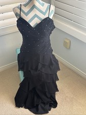 jovani evening High & Low dress, Size 06  Retail $400, Black Worn Once.