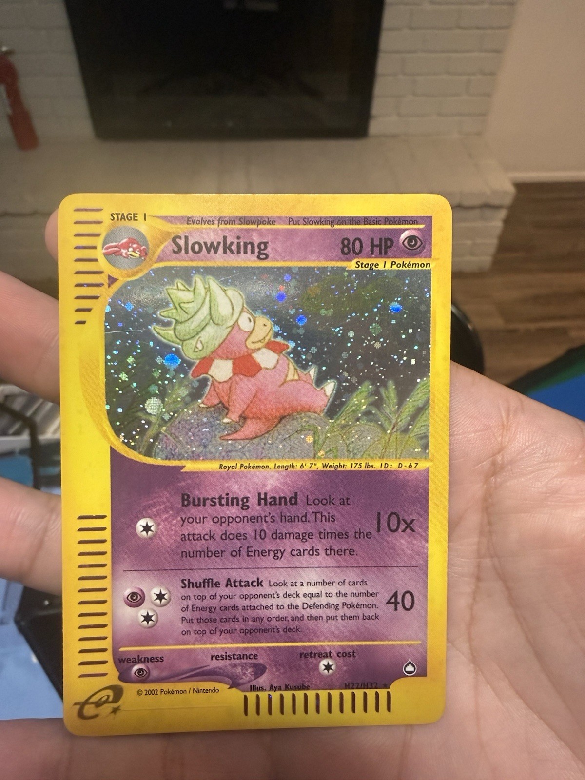 Pokemon TCG Slowking H22/H32 Aquapolis Holo Card NM/LP Condition