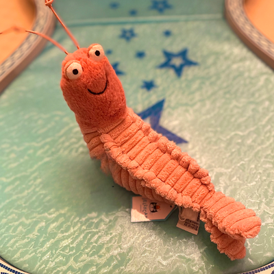 NWT Jellycat Sheldon Shrimp Plush Keychain Cute Soft Ocean Animal