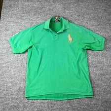 Polo Ralph Lauren Polo Shirt Mens XL Green Big Pony #3 Performance Tennis Golf