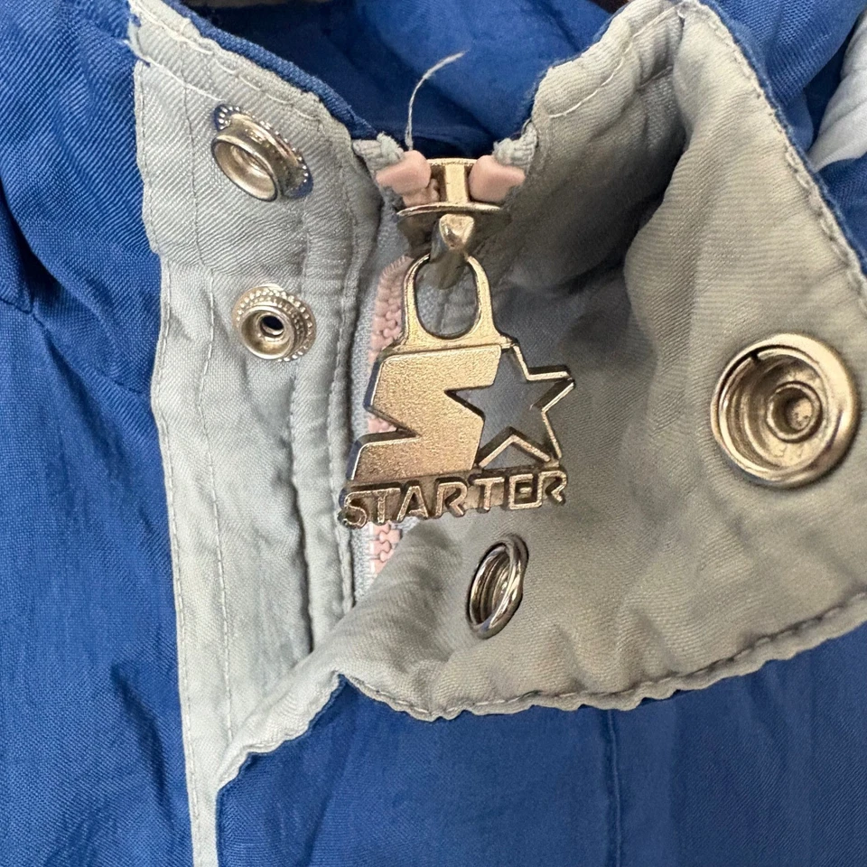 Chaqueta Pullover Vintage Starter Dallas Cowboys 1/2 Cremallera Talla S/M Puffer Años 90 Retro Foto 3 de 4