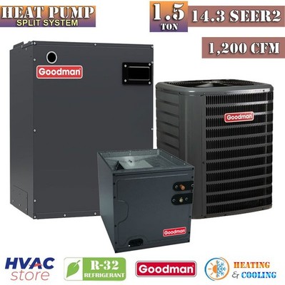 Goodman 1.5 Ton 14.3 SEER2 Heat Pump Split System Variable Speed Modular Blower