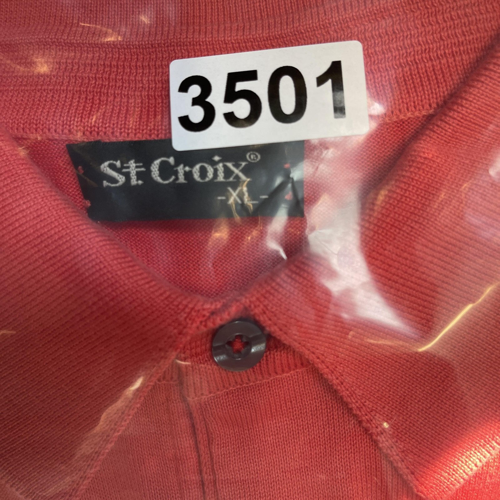 St Croix Polo Shirt Men Preppy Golf Career USA Microfiber Cotton Blend Size XL