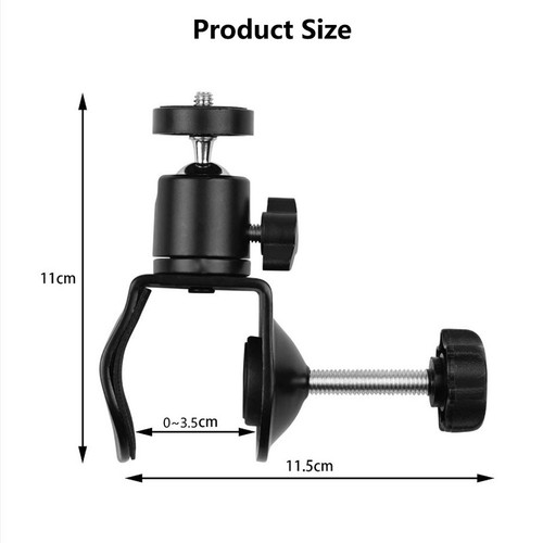 Multi Purpose Adjustable Camera Clamp Holder for Indoor Outdoor Applications - Photo 4/12