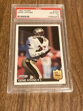 Gene Atkins 1992 Fleer PSA 10 Gem Mint Graded Card New Orleans Saints #270
