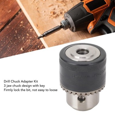 3 16mm Key Type Drill Chuck Adapter Kit Hochfest 1/2 20UNF Gewinde Präziser 3 Ba