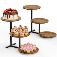3 Tier Cupcake Stand for 50 Cupcakes, Wooden Cup Cake Tiered Tray Stands, Woo...