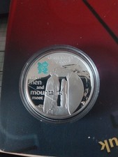 2009 Five Pounds (&pound;5) 2012 Olympics .925 Silver Proof &pound;5 ''MEN & MOUNTAINS''