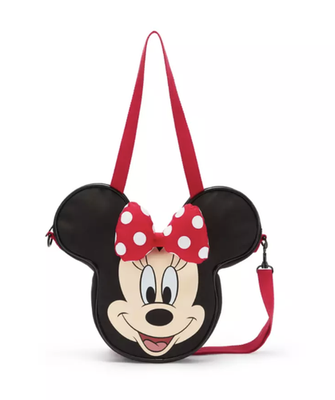 Disney Parks Minnie Mouse Mini Big Face Canvas Tote Bag New With