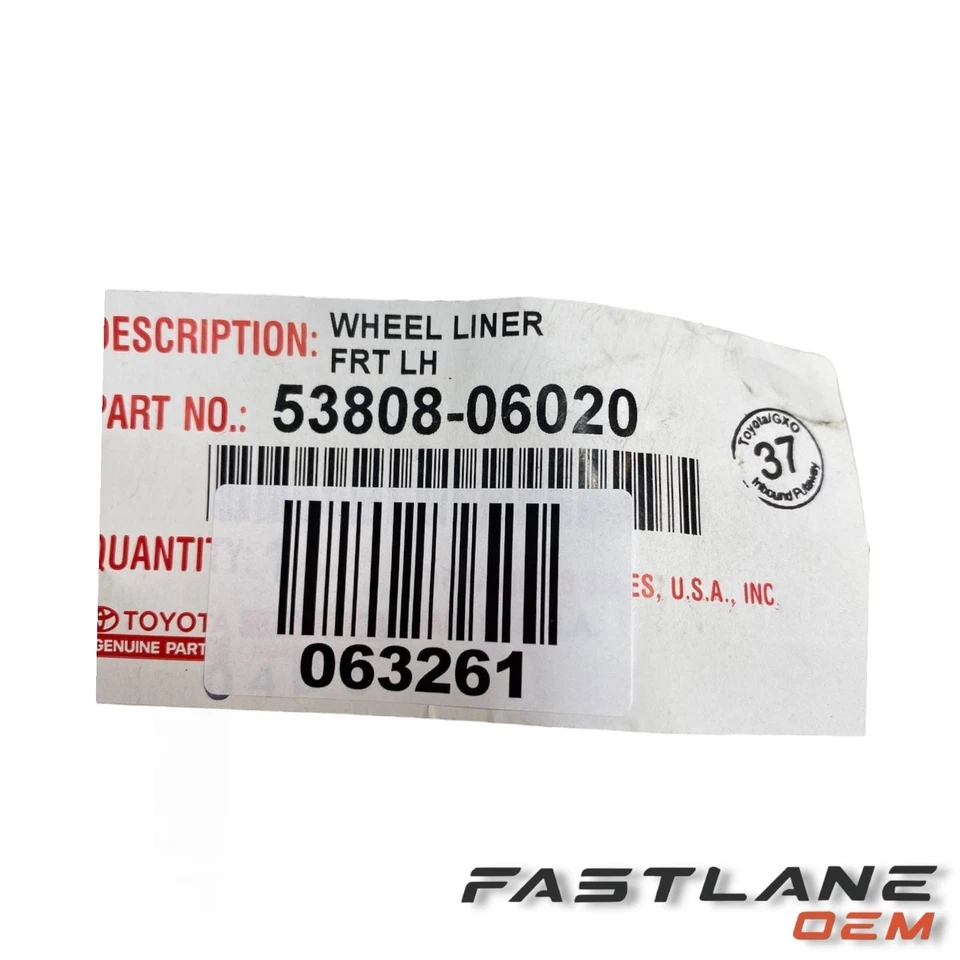 2019-2024 LEXUS ES250/ES300H/ES350 ПЕРЕДНЯЯ ЛЕВАЯ ПОДКЛАДКА КРЫЛА НОВАЯ ОТ ОРИГИНАЛЬНОГО ПРОИЗВОДИТЕЛЯ 53808-06020 - Изображение 3 из 4