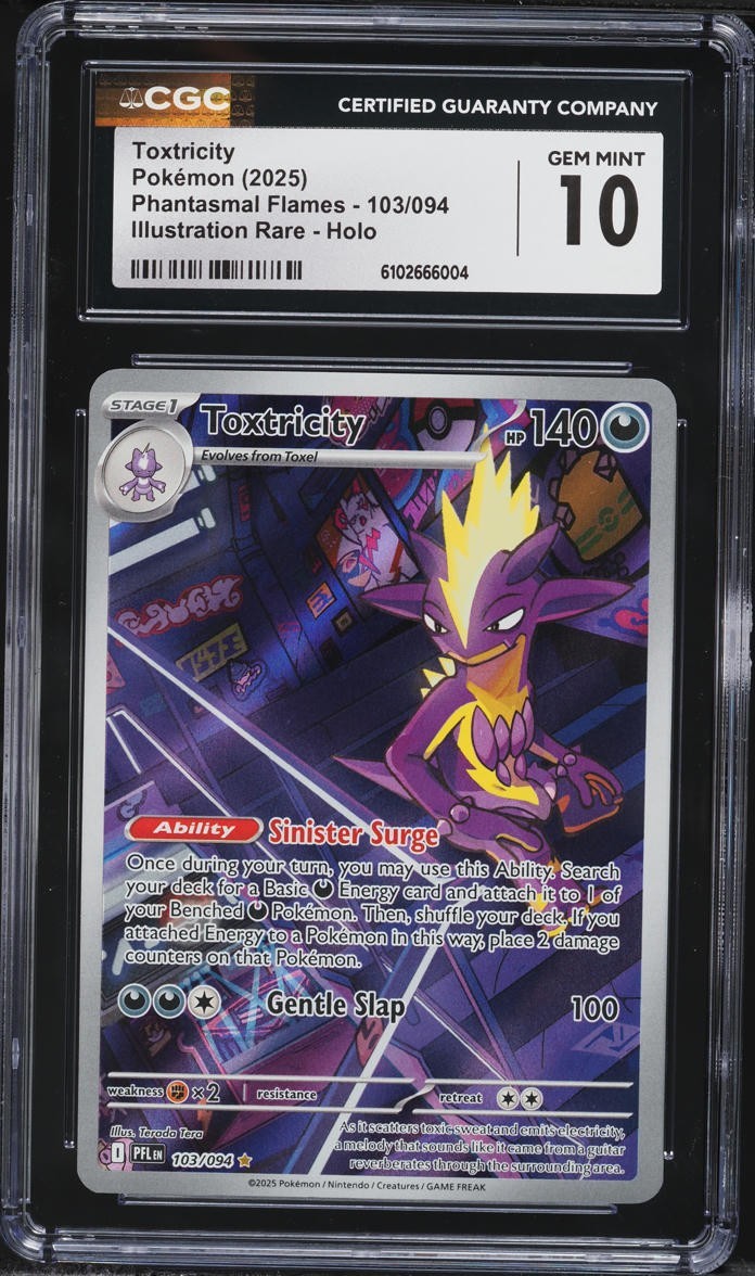 Pokemon TCG Toxtricity 103/094 Phantasmal Flames IR CGC 10 GEM MINT