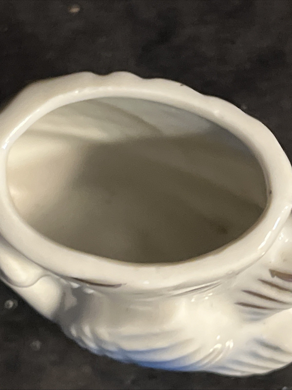 Toothpick HOLDER Porcelain Swan Mom Baby JAPAN Pair of (2) Vintage