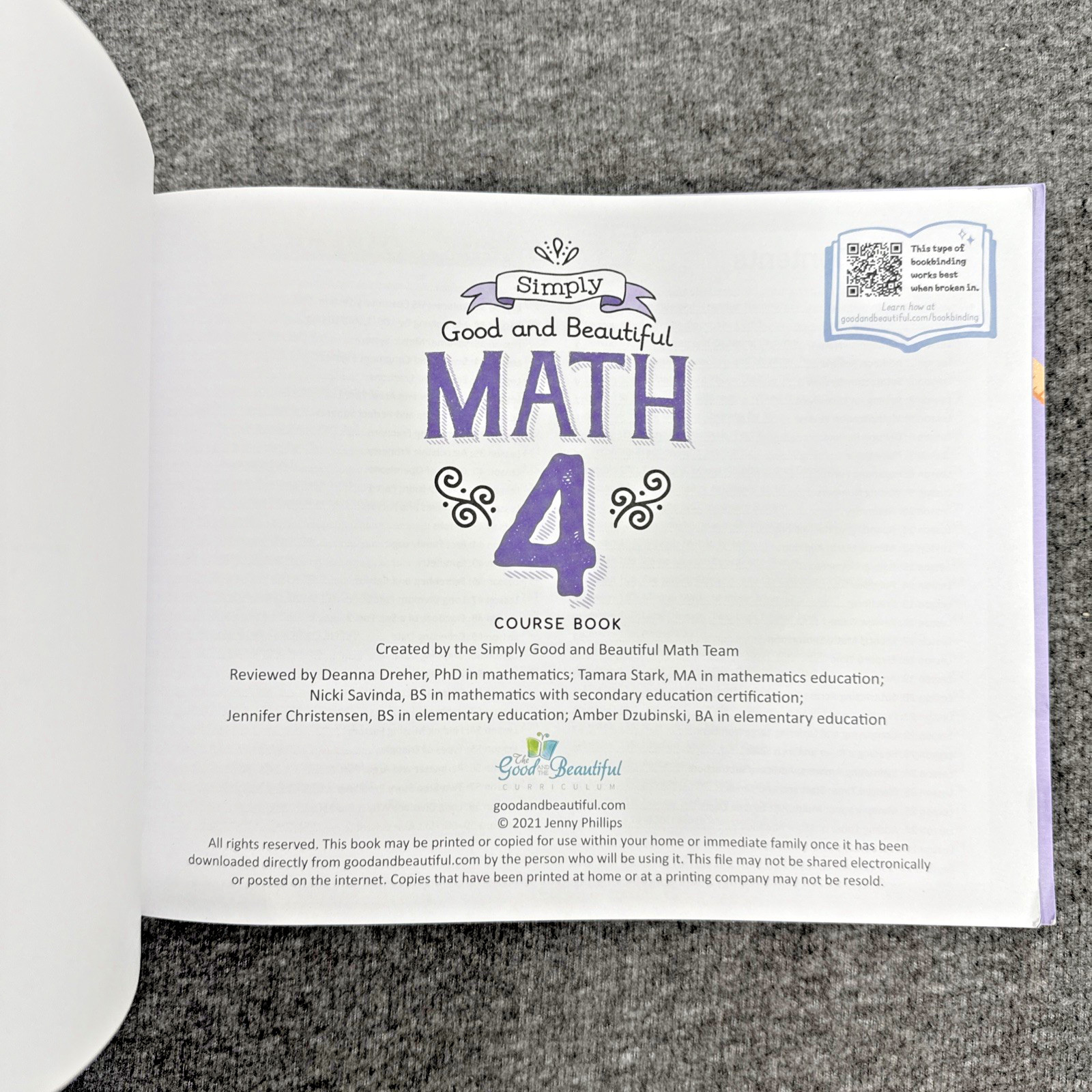 The Good And Beautiful Math 4 Course Book & Answer Key Homeschool