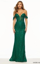 Sherri Hill - 56064 - Stretch LaceOff-the-Shoulder Evening Gown