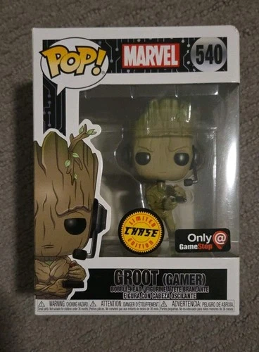 🎮 Funko Pop! Marvel: Groot (Gamer) Chase #540 GameStop Exclusive Vaulted 2019