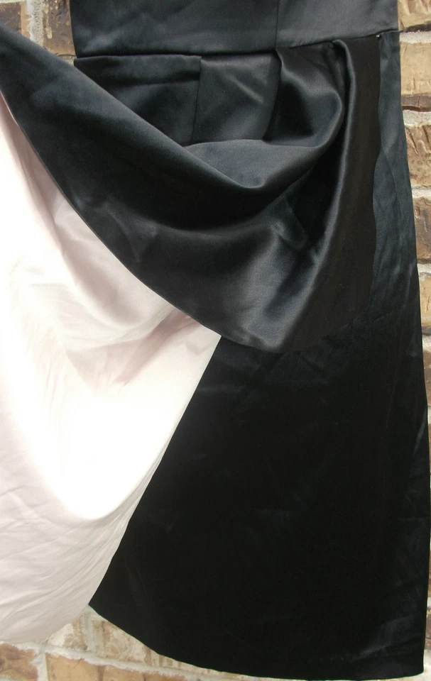 Vestido de cocktail preto de um ombro JUMP GIRL genuíno novo com etiquetas, tamanho 2X - Imagem 2 de 3