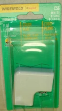 NEW! WIREMOLD CORDMATE II FLAT ELBOW, WHITE PART #C56 PAINTABLE ELECTRICAL COVER