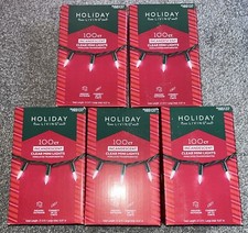 Holiday Living 500 Count Mini Clear Christmas Lights Indoor Outdoor Lot Of 5 Box