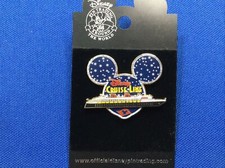 Disney Pin - DCL Disney Cruise Line Mickey Head Starry Night Cruise Ship On Card