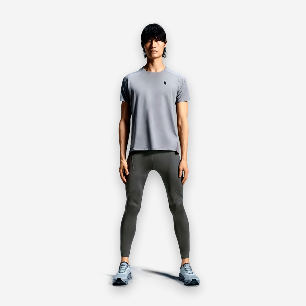 Men's ON Performance Running Tights Grey Sport Pants 1ME11542608