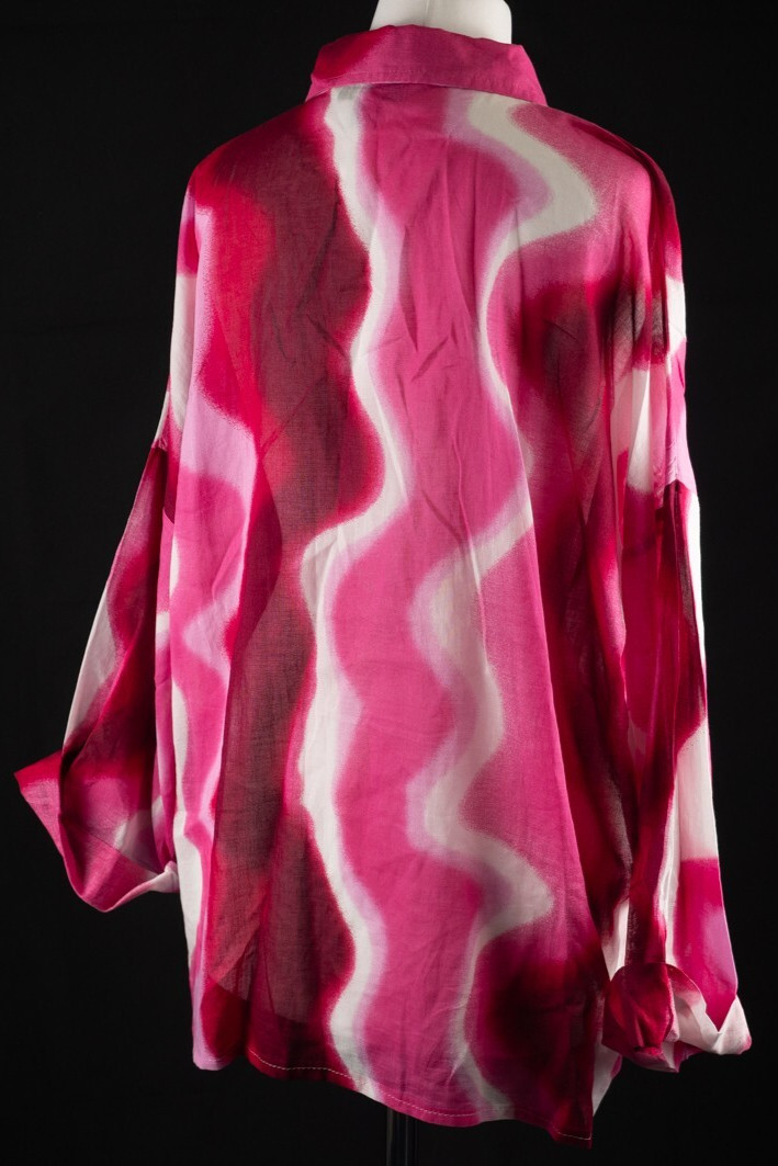 Primark Pink Wave Pattern Long Sleeve Shirt Size XS Pre-Owned image 5