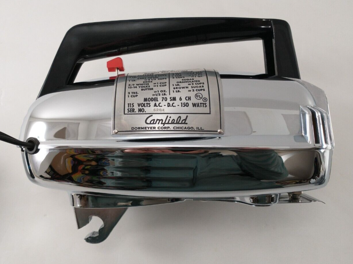 Vintage Camfield POWER MIX Chrome Metal Blender Mixer HEAD UNIT ONLY ...