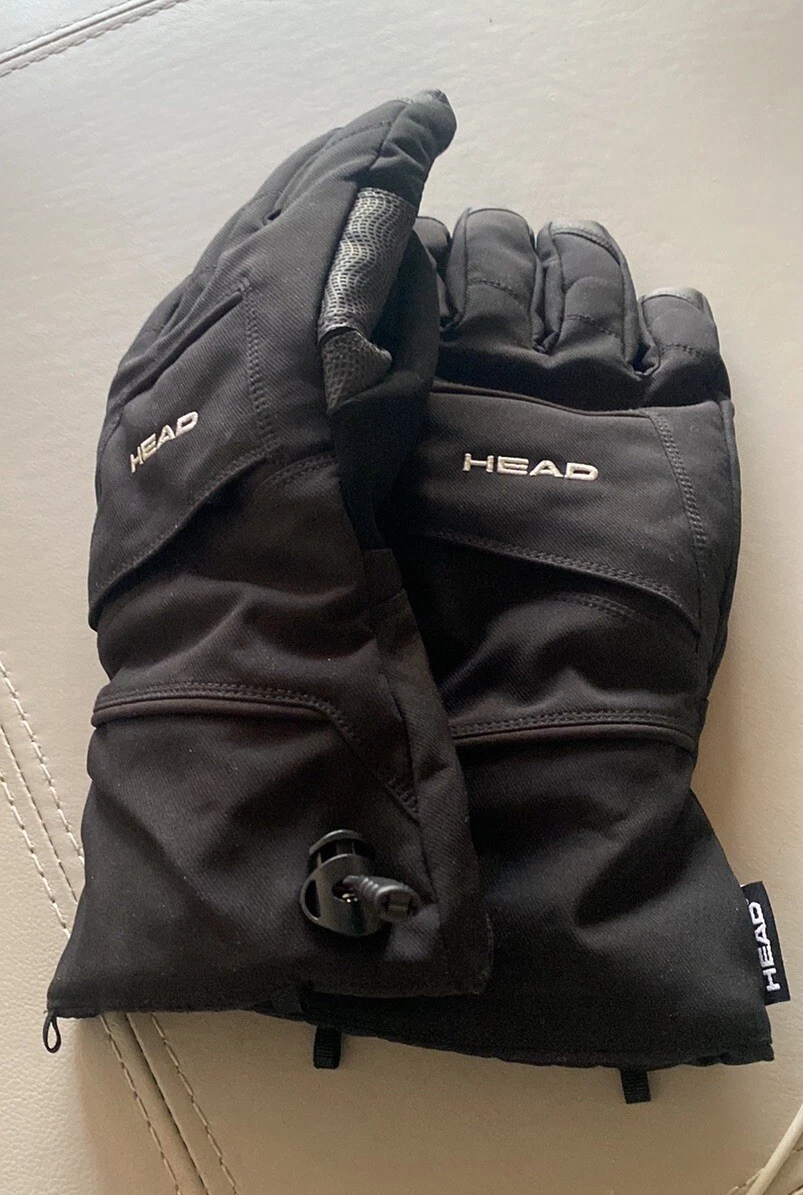 HEAD Men’s Waterproof Hybrid Gloves Black Size Large