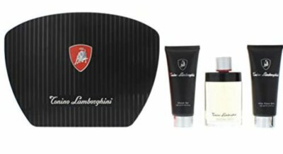 LAMBORGHINI INVINCIBILE Eau De Toilette 4.2oz/Shower Gel + After Shave Balm 5.0o