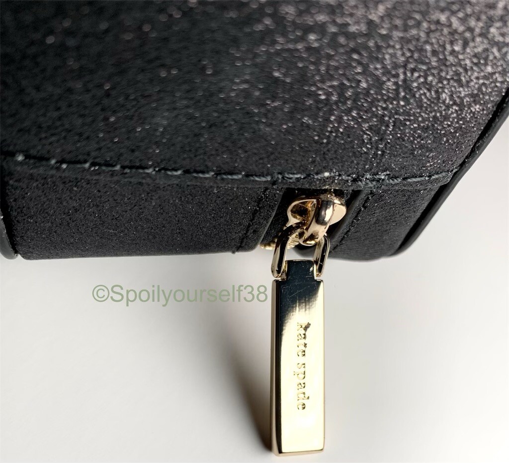 NEW Kate Spade Tinsel Boxed Jewelry Holder K9257 Black Glitter eBay