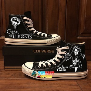 CONVERSE All Star GAME OF THRONES fantasy Tv series hand painted shoes  zapatos | eBay