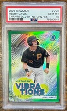 2022 Bowman Virtuosic Vibrations Green Refractor /99 Henry Davis #VV-8 PSA 10