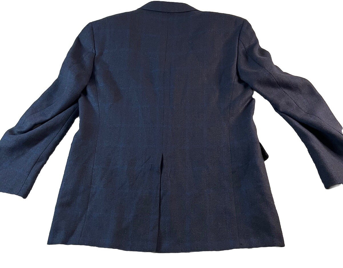 BURBERRY LONDON ジャケット 40 Burberry London Blazer Men's 40R 100% Wool Kensington Navy Blue
