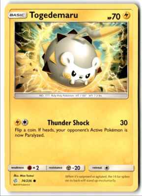 2019 Sun & Moon - Cosmic Eclipse Togedemaru a Basic/Common #74