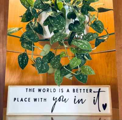 #ad #ad The World is a Better Place With You in it Sign $35.00