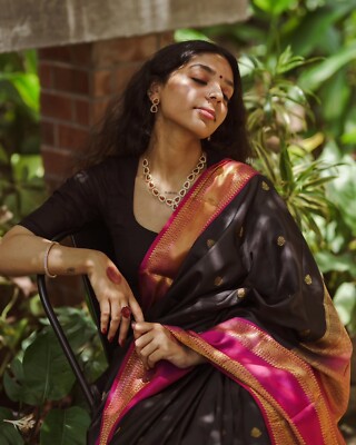 Damen Bollywood Schöne Ethnisch Saree Indien Pakistan Designer Sari Bluse Zum