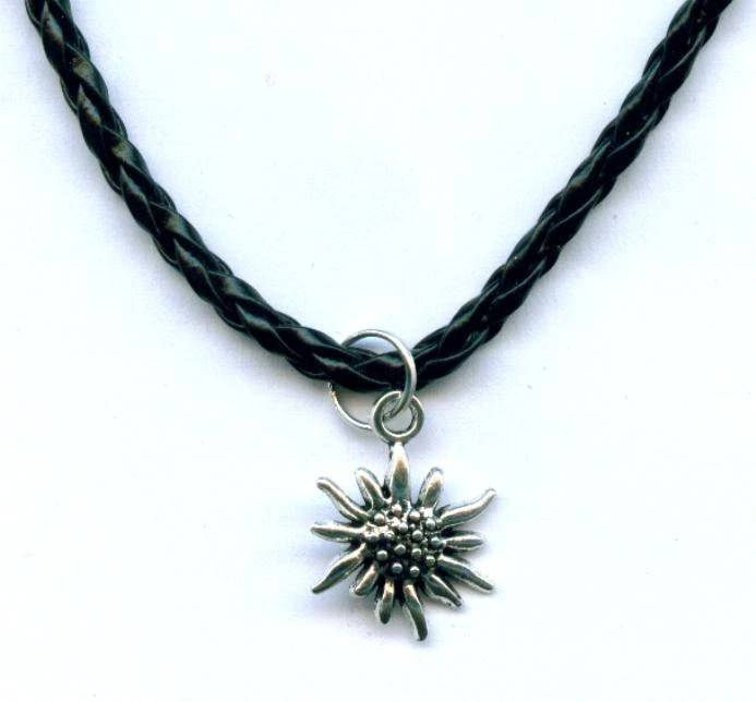 Halskette Collier Edelweiß Necklace Oktoberfest Trachtenschmuck Dirndl Edelweiss - Bild 1 von 1