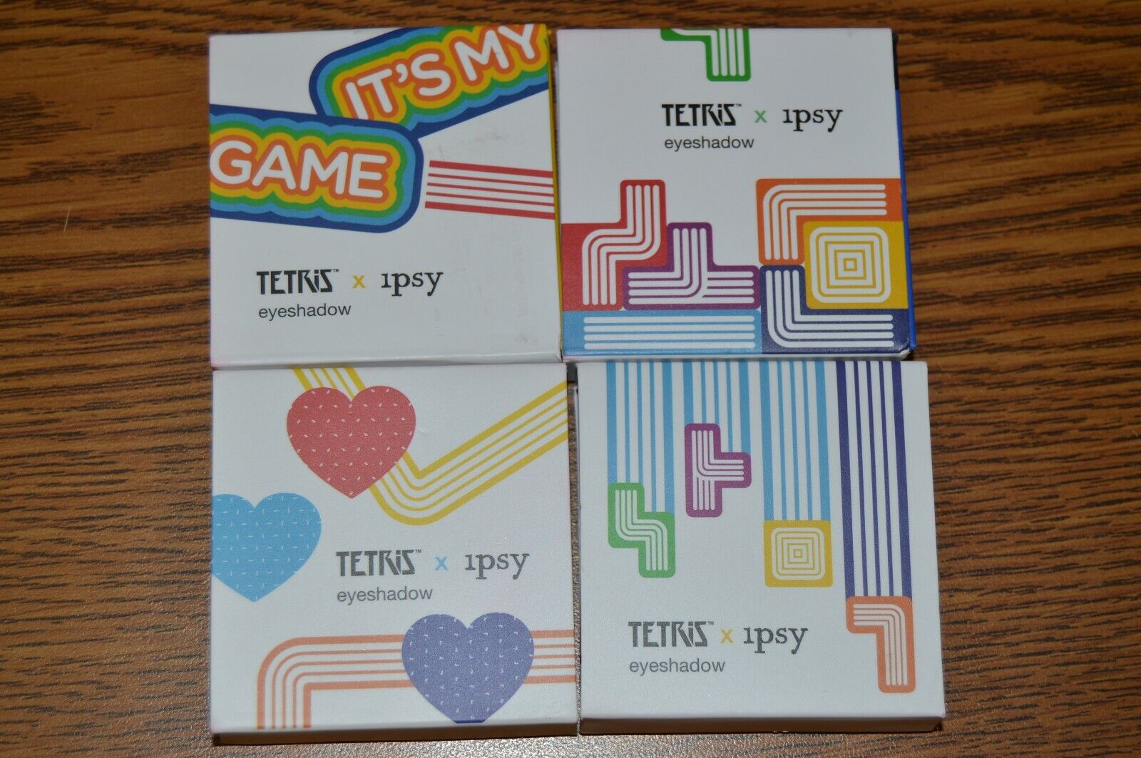 Set of 4 Tetris x Eyeshadow SET: Block Party Top Out T-Spin Game Night 2g 