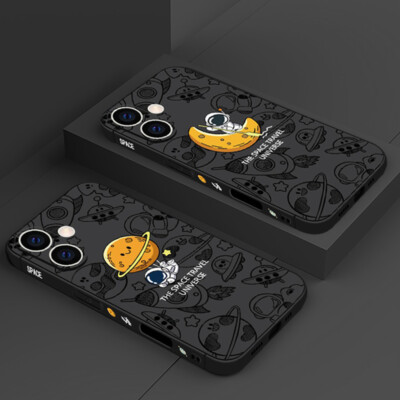 Astronaut Stoßfeste Hülle für iPhone 16 15 Pro Max 14 13 12 11 Handy Schutz Case