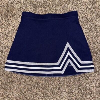 Varsity Spirit Girls Cutout V Cheerleader Skirt Sz C-10, 21 In Waist 11 In L