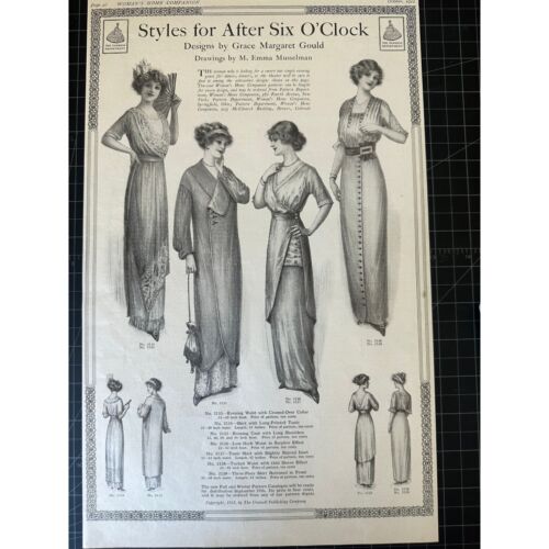 Antique 1912 Fall Womens Fashion Print Ad - Zdjęcie 1 z 1