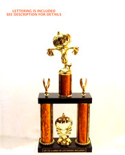 HALLOWEEN SCARECROW TROPHY HALLOWEEN PARTY ORANGE CR TRUNK OR TREAT