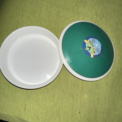 DANIEL HECHTER   TENNIS CLUB TRINKET BOX B2139  BONE CHINA JAPAN Good Condition