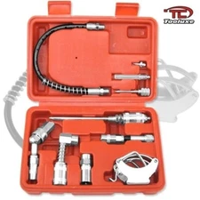 Multi Function Zerk Fittings Lubrication Grease Gun Kit Aid Couplers Air Manual