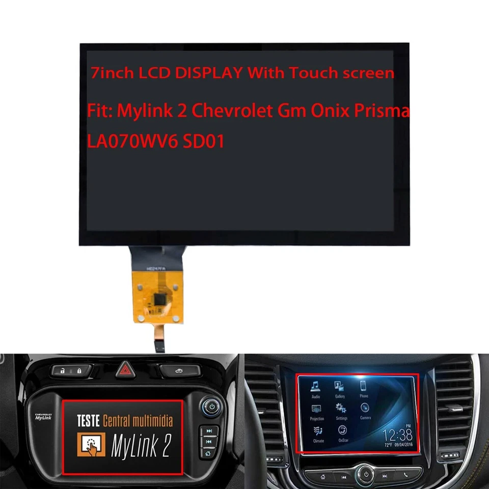 LCD Display Touch Screen MYLINK2 Chevrolet Aveo Cruz Onix Sonic Prism Spark Trax - Image 2 of 4