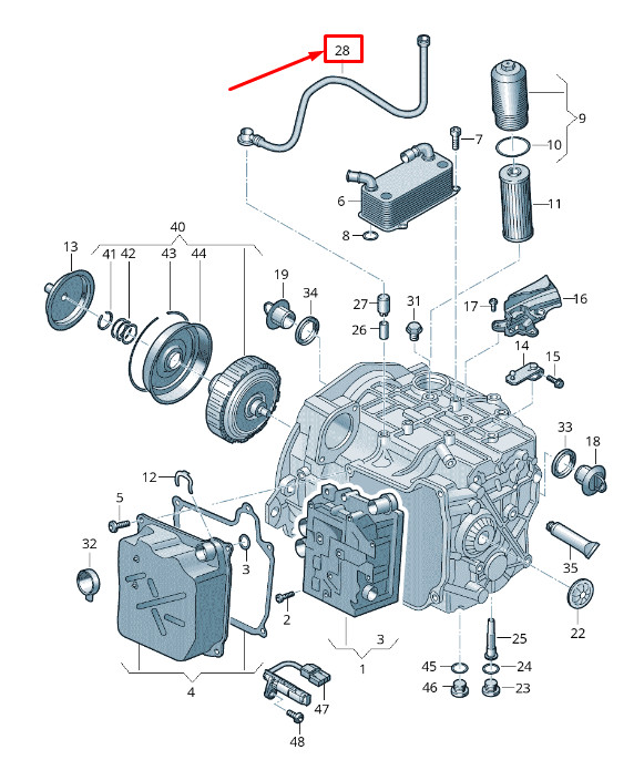 Conduit de reniflard de boîte de vitesses Audi Q3 8U 0BH301472A